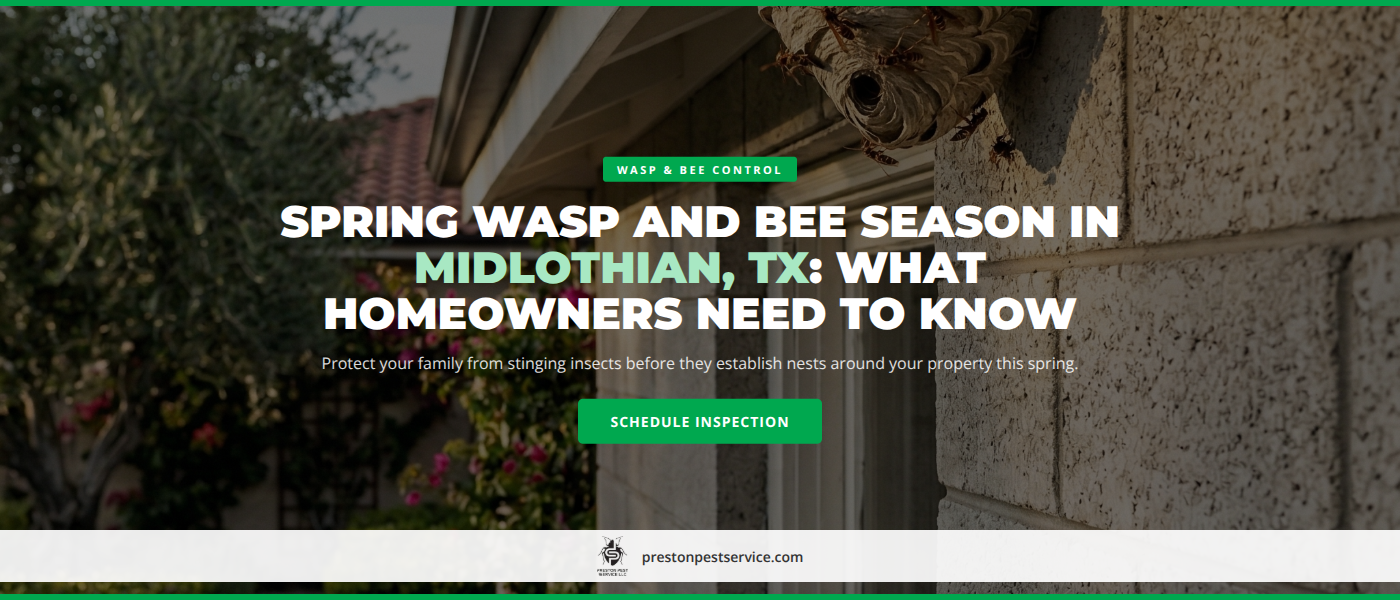 Wasp & Bee Control in Midlothian, TX | Preston Pest Service