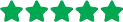 Five-star rating representing high customer satisfaction